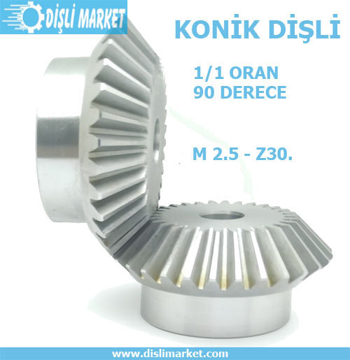 2.5 Modül 30 Diş Konik Dişli
