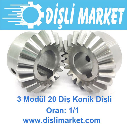 3 Modül Konik Dişli 3 Modül Konik Dişli